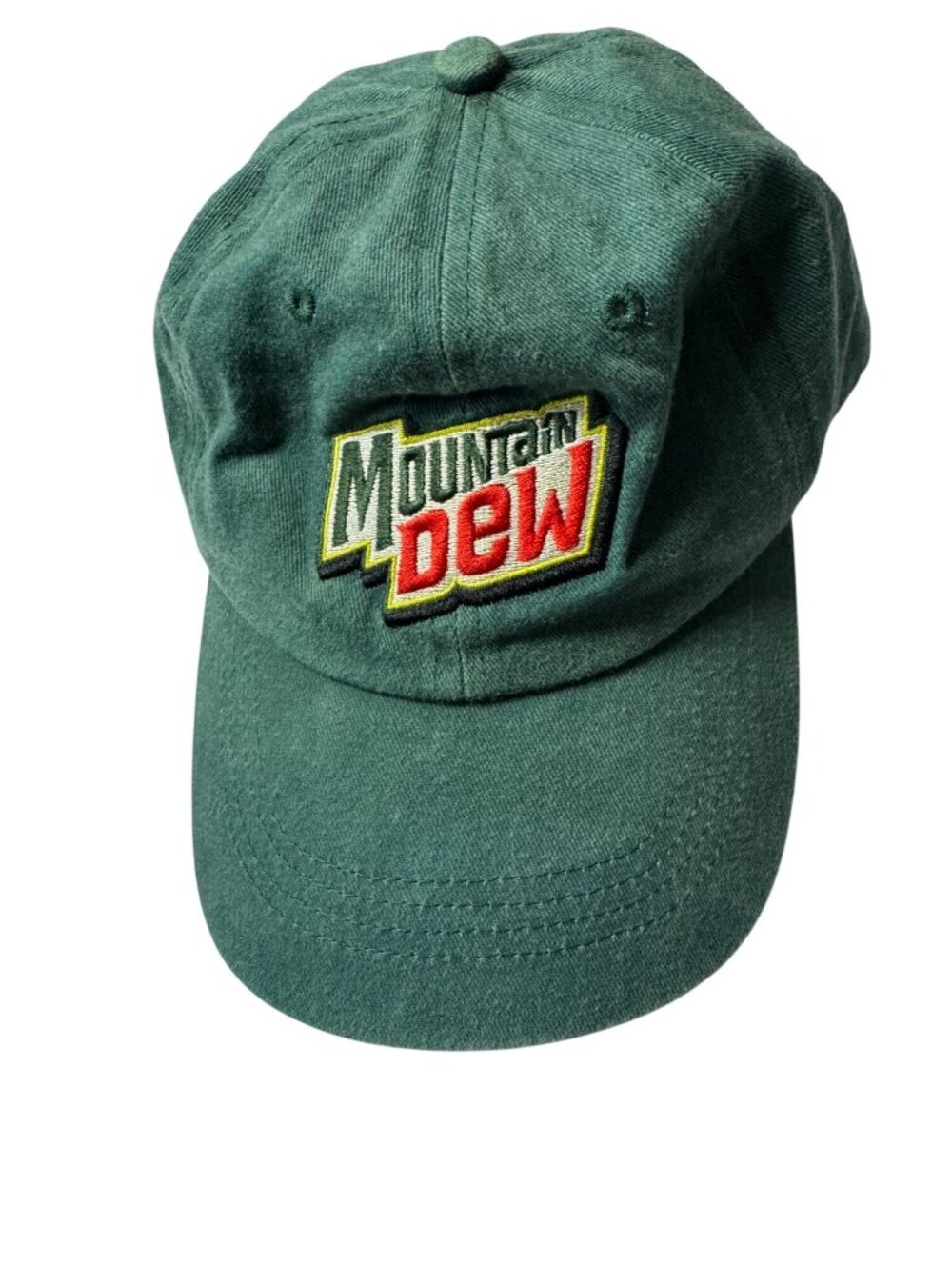 Mountain Dew Green Adjustable Hat Cap Embroidered Logo OS Novelty